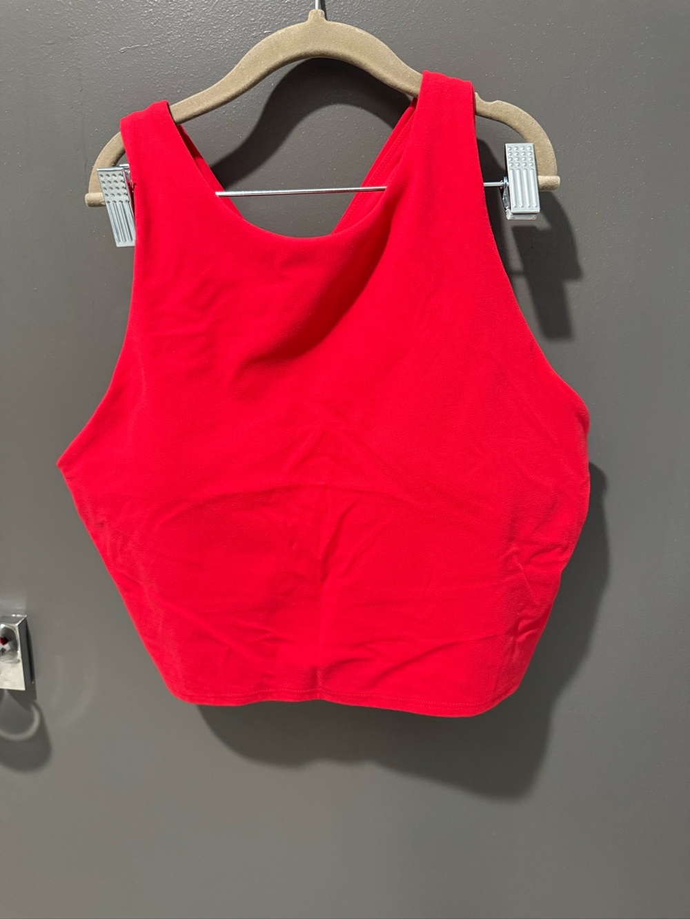 Athleta Large Women’s Red Crop Tank Top/ Sports Bra Longline